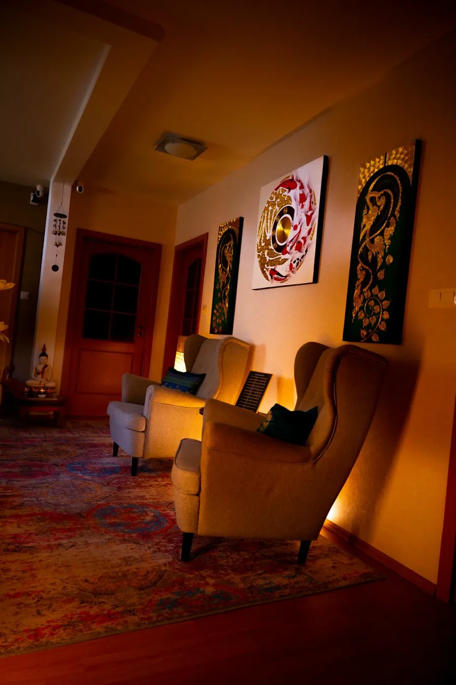 Interiér masážního studia PUXI Hotspot Beroun